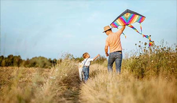 Dad with kite
